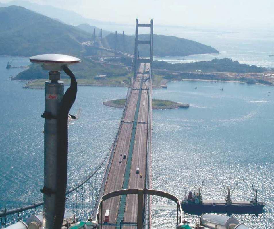 Este equipamento foi instalado para medir a deformação das torres e do tabuleiro (Aktan et al, 2003; Kashima et al, 2001) - a Ponte Humen, na China, uma ponte suspensa com mais de 1,5 km de vão onde