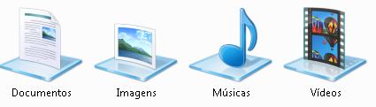 Recursos do windows Biblioteca do Windows As Bibliotecas são um recurso do Windows 7 que permite a exibição consolidada de