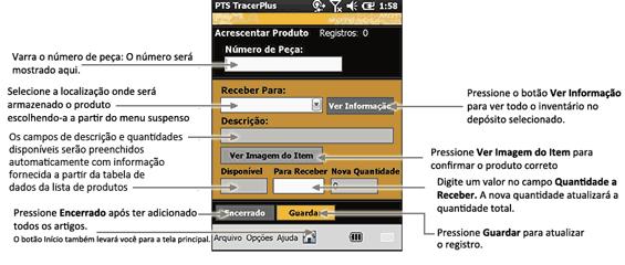 Recepção de Produtos: Adição de novas unidades de um produto