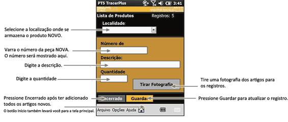 Exemplos de capturas de tela Entrega ES400 Tela de lançamento Início Você visualizará quatro ícones que correspondem a duas seções diferentes (chamadas de SESSÕES) da aplicação.