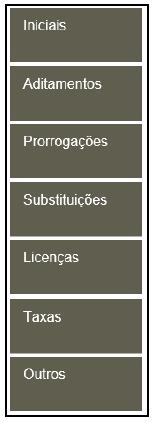 FAMÍLIAS DE REQUERIMENTOS Uma vez escolhido o procedimento, são apresentados ao utilizador os requerimentos possíveis de darem entrada no