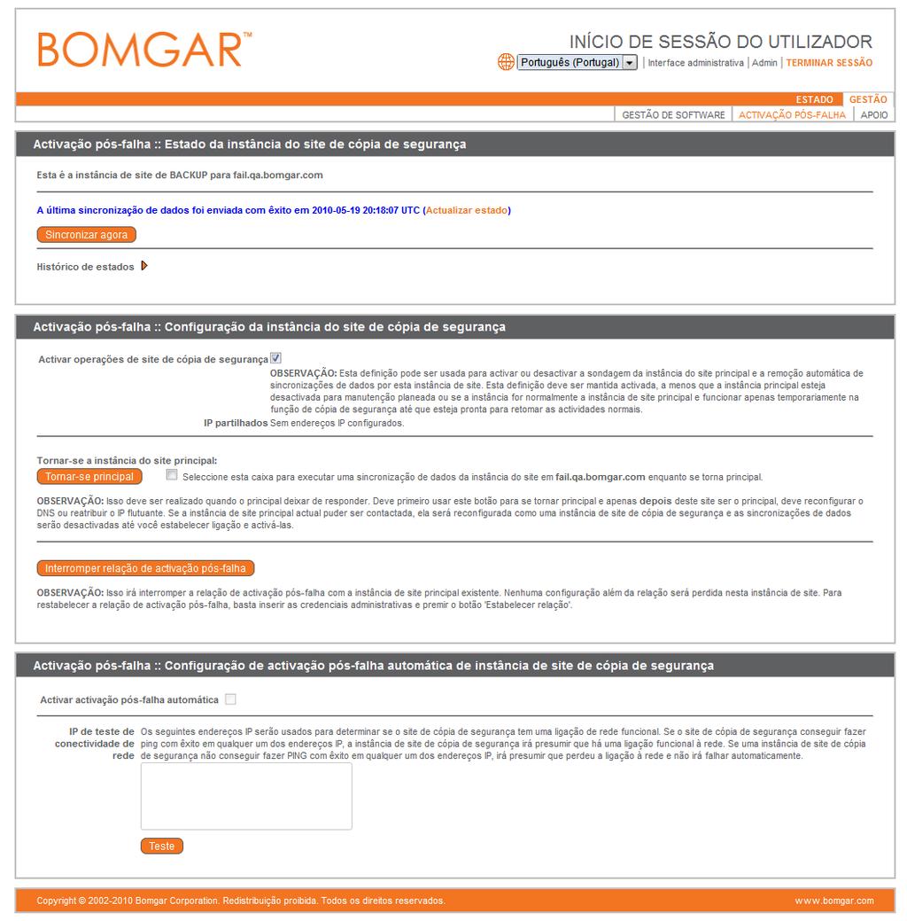 Todas as informações como utilizadores, definições e relatórios são armazenadas nesta Bomgar Box.