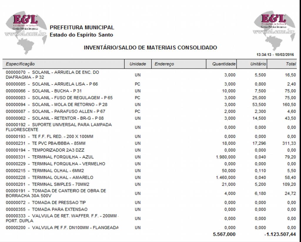 8º Passo Retire o relatório de Balanço através do