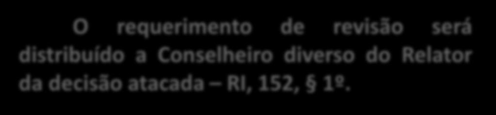 REVISÃO DE DECISÃO DO CONSELHO A decisão de mérito do Conselho, transitada em julgado, poderá ser revista pelo Plenário quando RI, 152: I se fundar em prova falsa; II o autor obtiver documento de que