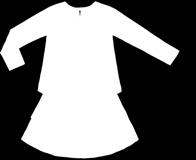 3 Conjunto blusa manga longa em malha viscose e tecido crepe donna e short saia em