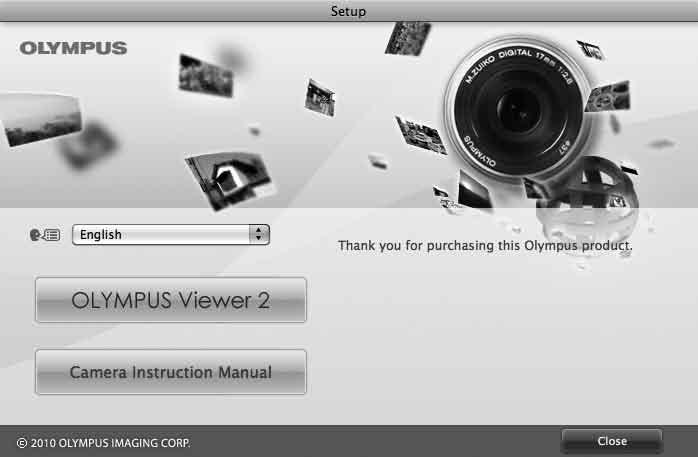 4 Instale o software informático OLYMPUS Viewer 2 e ib. Verifique os requisitos do sistema antes de dar início à instalação.