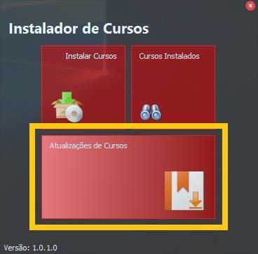 Imagem 17 Atualização de cursos Este processo é semelhante ao que ocorre no PreparaUpdate, porém o procedimento realizado pelo Instalador de cursos possibilita que o usuário veja