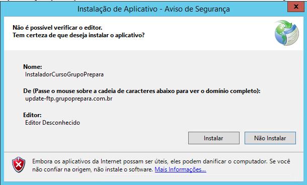 1. Instalador de cursos O instalador de curso do Grupo prepara é o software responsável pelo controle de instalação de cursos, também é possível atualizar e visualizar os cursos instalados na unidade.