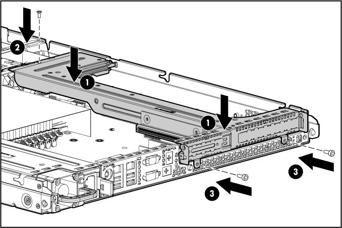 c. Remova o conjunto da placa riser.