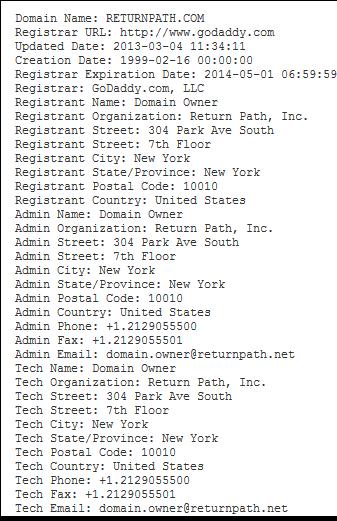 Exemplos de registros WhoIs Exemplo de registro completo WhoIs Exemplo de registro incompleto WhoIs Por que preciso de um registro WhoIS completo?