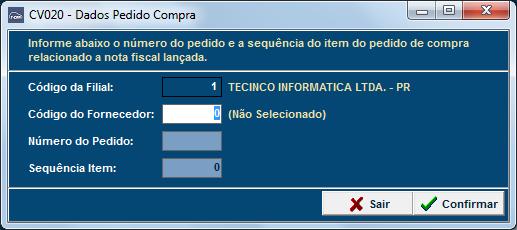 no momento da inclusão do item na nota de entrada.