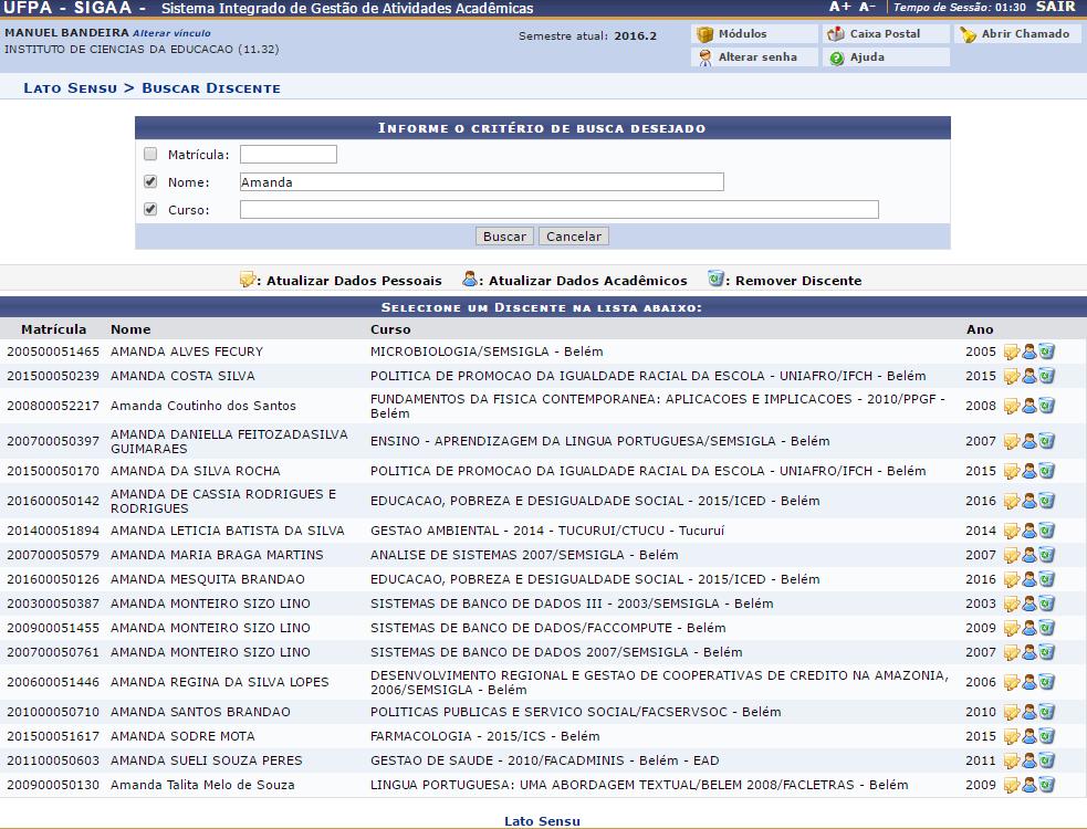 1.3)Emitir Historico Esta área do SIGAA permitirá que os usuários do sistema na PROPESP