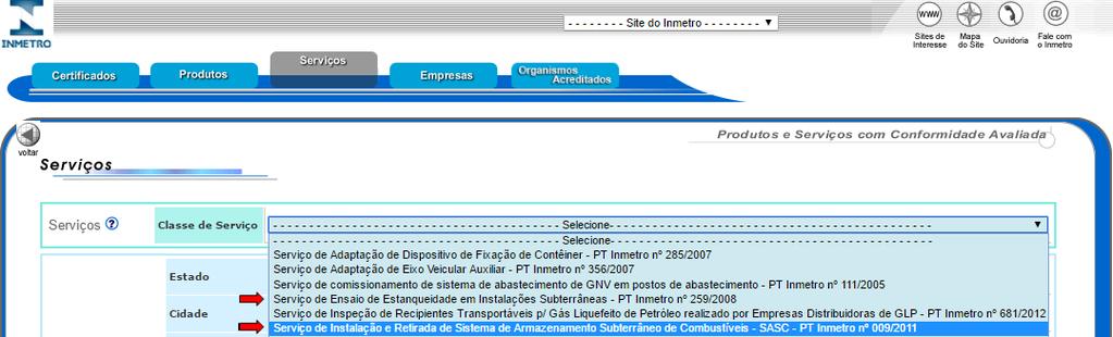 Assim que o link é aberto, aparecem as seguintes abas para consulta: A busca pode ser feita pelos certificados emitidos, clicando na aba Certificados, bastando inserir nos