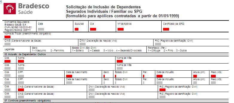 Anexo 2: Preenchimento do Formulário 0543 para inclusão de Dependentes.