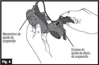 5. Ajuste De Altura da Suspensão Ajuste Vertical Coloque o capacete de segurança voltado para baixo.