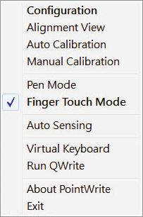 Utilize a caneta PointWrite para clicar no centro do cursor de calibração imediatamente após este aparecer. O próximo cursor será apresentado em seguida.