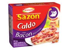 CALDO SAZÓN Caldo SAZÓN é líder absoluto no segmento pó com 75% de participação. (Fonte: Nielsen/Retail Index, share volume do segmento de Caldo em Pó no T.Brasil INA FY de 2014).