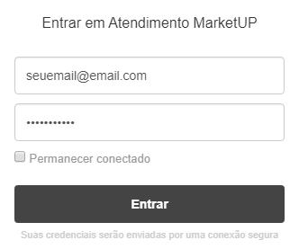 02 TAGS: MARKETUP, CONFIGURAÇÕES REDEFINIÇÃO DE SENHA NA CENTRAL DE ATENDIMENTO Caso precise redefinir sua senha de acesso da Central de Atendimento MarketUP, siga nosso passo a passo: - Digite o