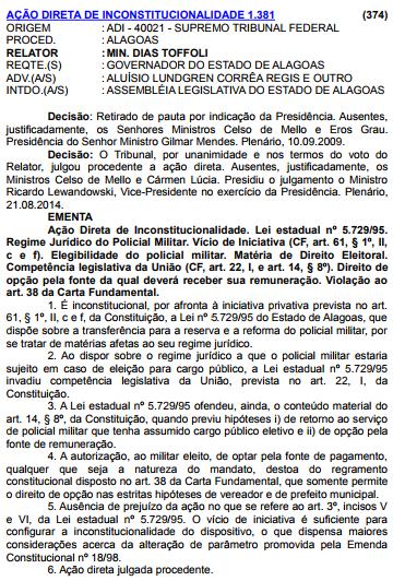 LEI Nº 5.729, DE 18 DE SETEMBRO DE 1995 b) na inatividade: É DECLARADA INCONSTITUCIONAL.