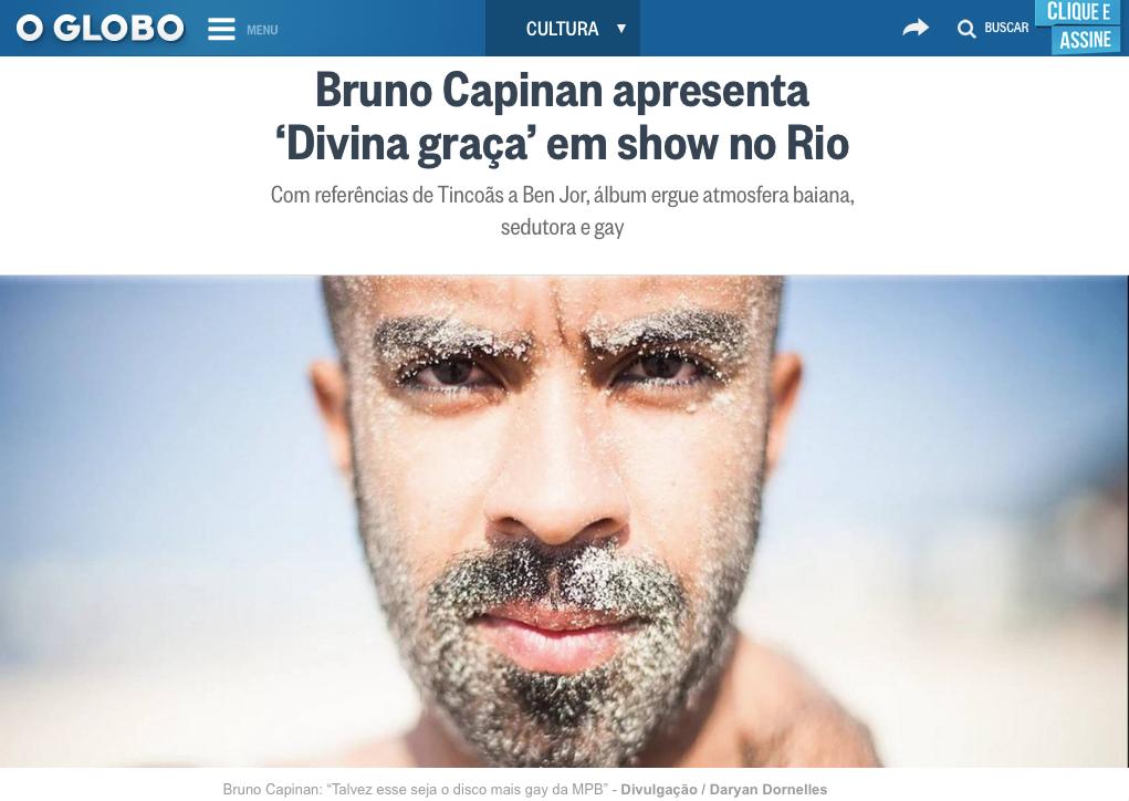 BRUNO CAPINAN DIVINA GRAÇA (JOIA MODERNA; P- VINE RECORDS) PRESS