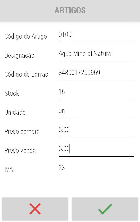 Editar Para editar um registo, deve: Tocar de forma