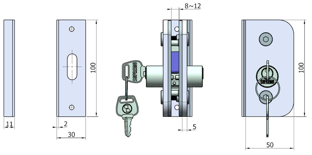 PORTA PIVOTANTE SM VA 1520/1504A BRANCO 07 FECHADURA PORTA PIVOTANTE