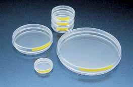 Placas de Petri para Cultivo Celular As Placas de Petri para Cultivo Celular da TPP apresentam excelente área de crescimento e permitem manuseio seguro.