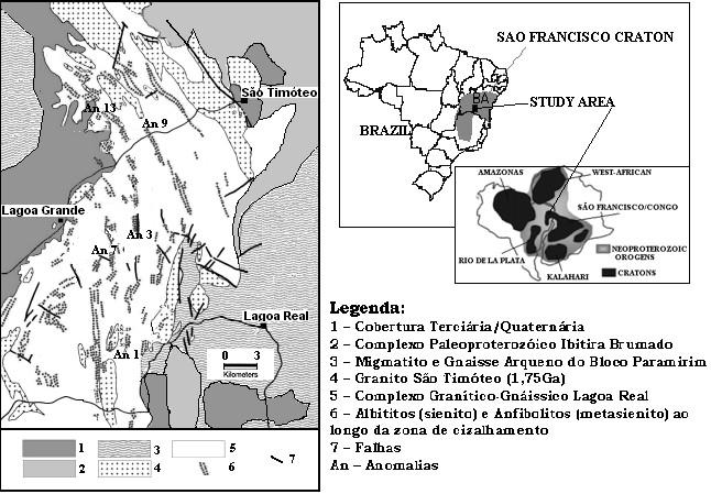 Figura. Mapa Geológico de Lagoa Real, BA.