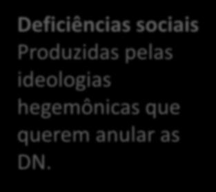 hegemônicas que querem anular as DN. Multiculturalidade.