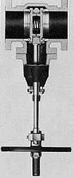 Válvula de Controle 14.1. Válvula Gaveta Descrição A válvula gaveta é caracterizada por um disco ou porta deslizante que é movida pelo atuador na direção perpendicular à vazão do fluido.