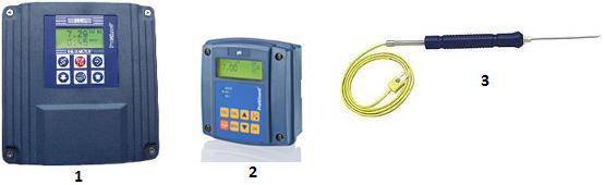 Figura 3.5: Controladores online, (1) medidor de ORP, (2) ph e (3) temperatura Figura 3.6: Visão geral dos equipamentos de controle/monitoramento online 3.
