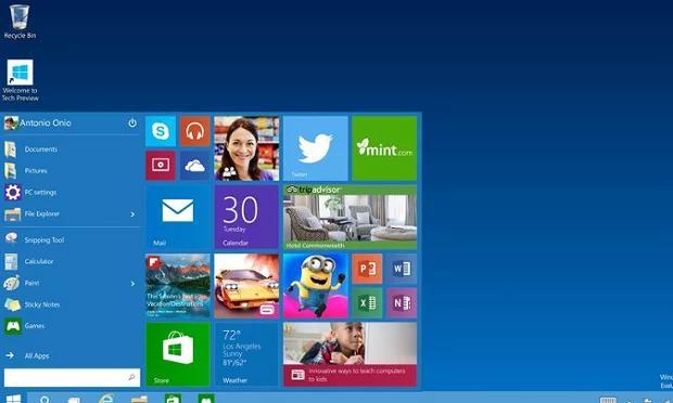 Windows Windows 10 2014 Botão iniciar