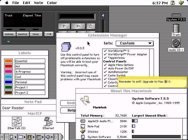MacOS Big Bang System 7-1991 Sistema de memória virtual