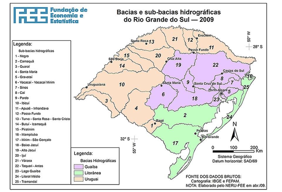 Bacias hidrográficas DIVISÃO