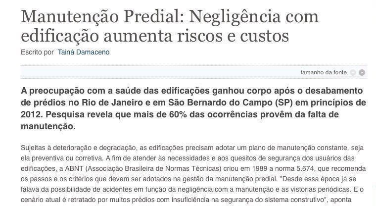 Causas de Patologias Antes da norma e expectativas após a consolidação da Norma de Desempenho