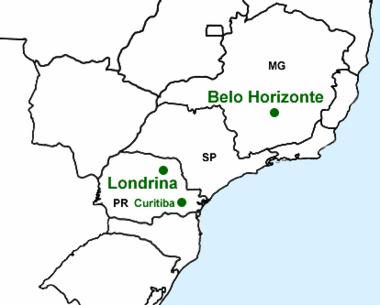 12 Dados Socioeconômicos e Socioambientais da Região A cidade de Londrina está localizada na região norte do Paraná e possui atualmente uma população estimada em 500 mil habitantes com uma área de