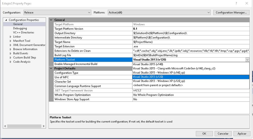 Obs: Isto se deve a que o arquivo binário para windows fornecido pela Oracle (dona do MySql Server), só é compatível com o CLR (common language runtime) da versão 2013 do visual studio.