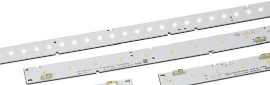 Terminais de encaixe On-board Necessária utilização de controlador LED de corrente constante externo Dimensões (CxL): 280x20 mm (WU-M-510) 560x20 mm (WU-M-512) Temperatura de funcionamento: 20 a 75 C