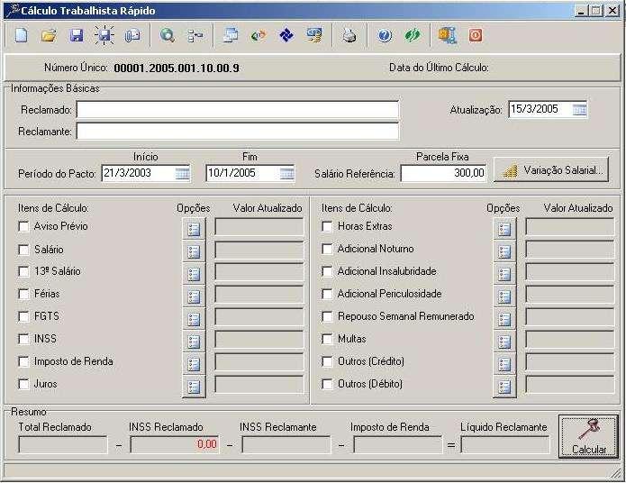 OBS: Com este arquivo pode-se facilmente transportá-lo (via e-mail, disquete, pen drive) para outro computador e abri-lo, preservando-se os valores.