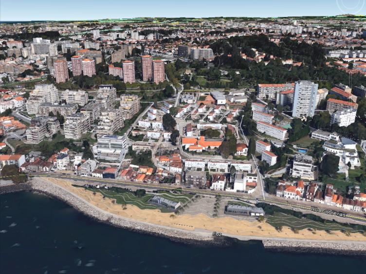 > O enquadramento urbano e paisagístico ímpares da localização justificam o seu prestígio e os preços mais elevados área entrincheirada entre o Douro e o Atlântico, com paisagens deslumbrantes, um