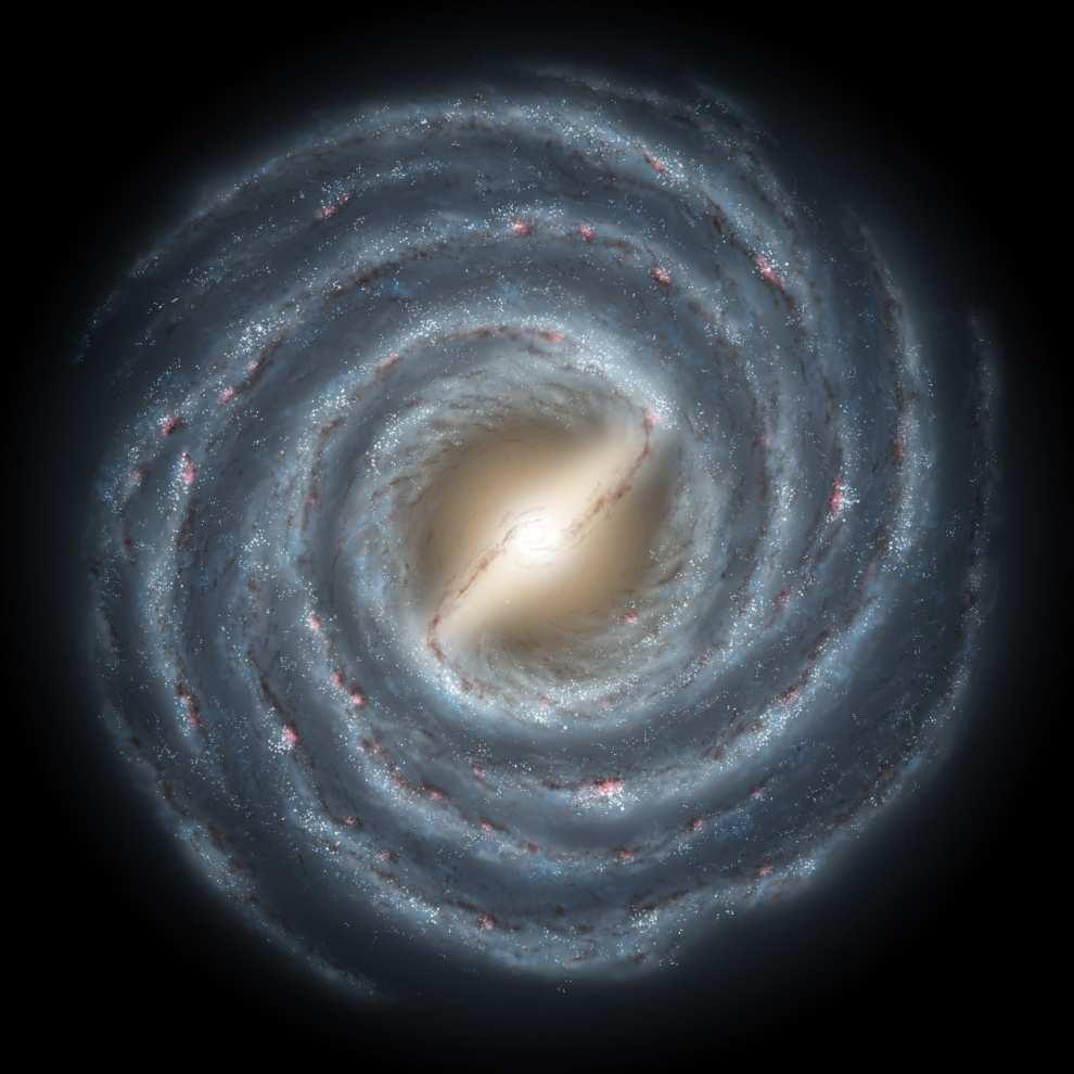 http://apod.nasa.gov/apod/ap050825.html Uma das questões em aberto relaciona-se com a fonte responsável pela origem e manutenção da onda de densidade. A nossa galáxia é uma espiral barrada.