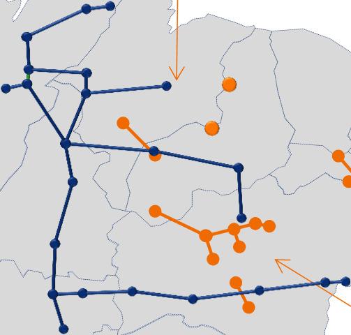 de Linhas de transmissão 8 subestações novas 35 subestações ampliadas LOTE H Investimento: R$105