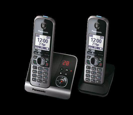R$ 651,00 KX-TG6722LB Telefone sem fio com Backup de energia - KX-TG1712BW Secretária eletrônica, operação de falta de energia, Eco