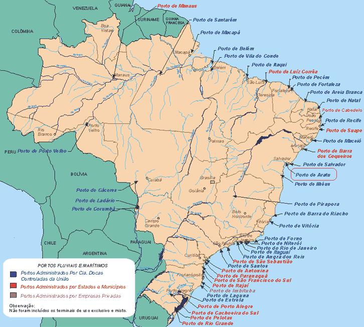 2.2 Localização O Porto de Aratu BA está localizado na Baía de todos os Santos, no município de Candeias que possuí uma população de aproximadamente 76 mil pessoas.
