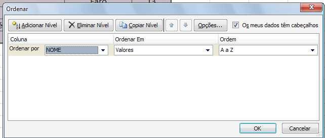 Abra o programa Microsoft Office Excel 2007. Guarde o novo livro com o nome: exercício6 na sua pasta de Exercícios do Microsoft Excel. 2. Altere o nome da folha 1 para Filtro. 3.