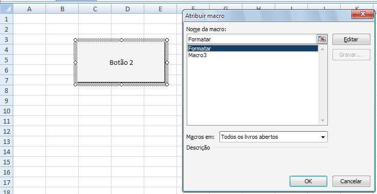 4. Aceda à folha2 e no separador Programador, clique em Macros. Execute a macro Formatar. Repita o mesmo procedimento na folha3.