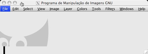 Figura 6 Carregar um imagem no Gimp 9.