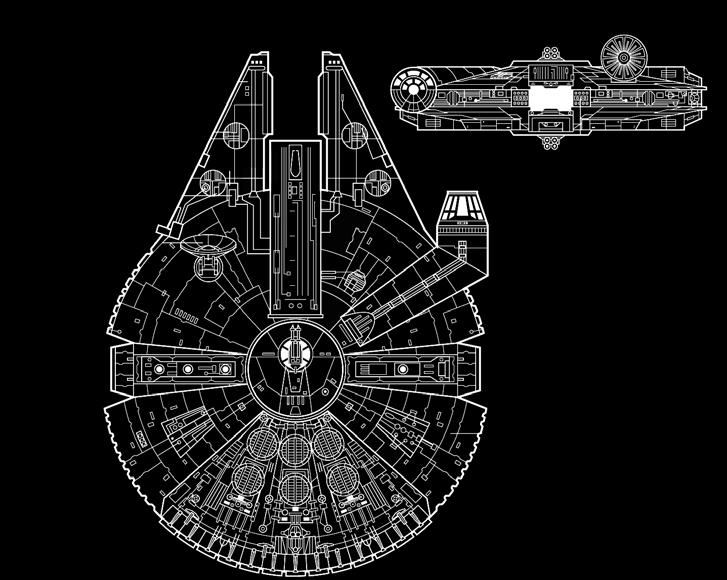 Kuat Drive Yards Blindagem Duralloy Canhão de laser de quatro saídas Tubos de mísseis de concussão (2) & Lucasfilm Ltd.