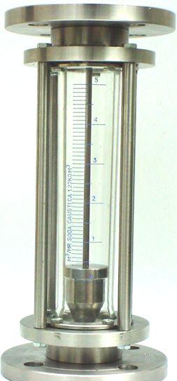 Sensores de Vazão: Rotâmetro Figura: Esquema de um rotâmetro.