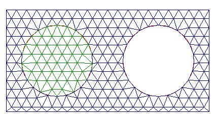 (b) Domínio em L Se Γ for polígono Para cada um dos vértices do polígono determinar entre todos os nós da malha o mais próximo do vértice, e em seguida projetar o nó para sobre esse vértice (Fig. 3).